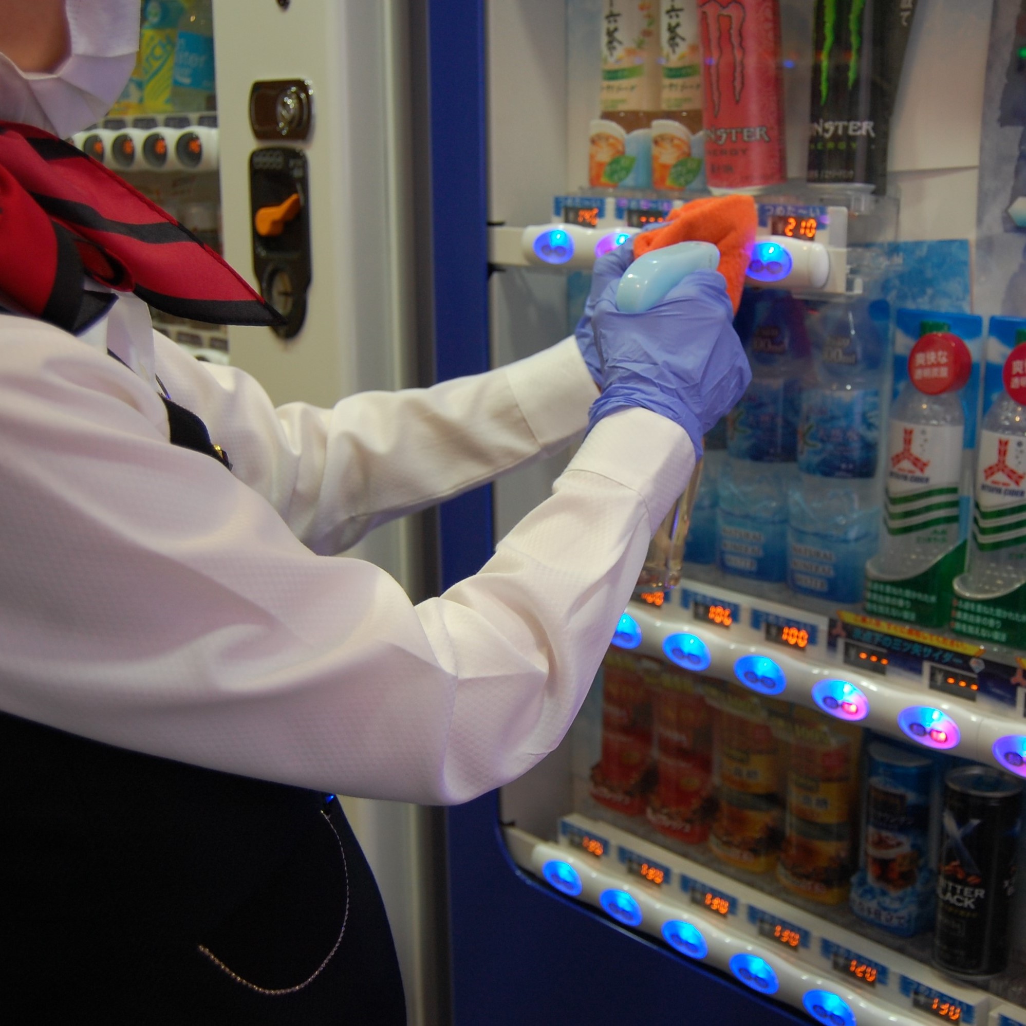 自動販売機消毒