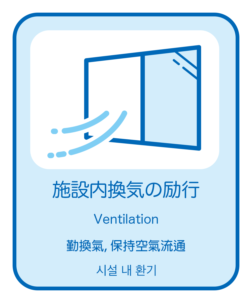 施設内換気の励行